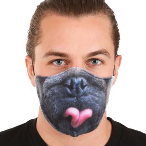 Adult Pug Sublimated Face Mask
