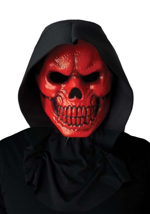 Adult Red Skull Light Up Mask