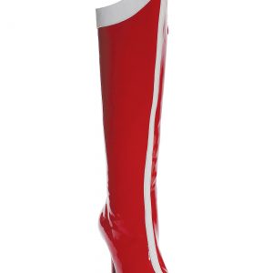 Adult Red and White Superhero Boots