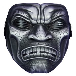 Adult Samurai Warrior Mask-Silver