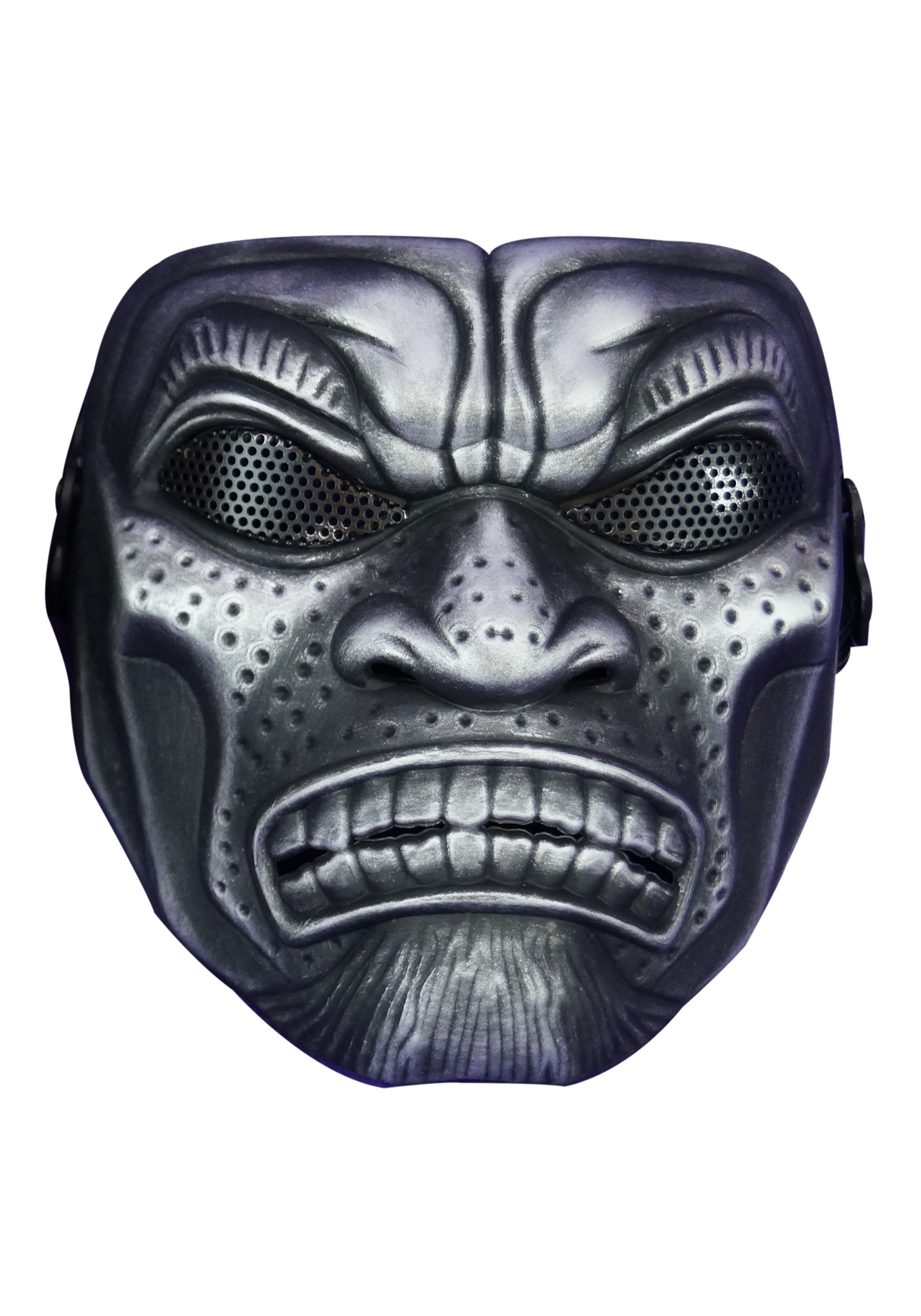 Adult Samurai Warrior Mask-Silver