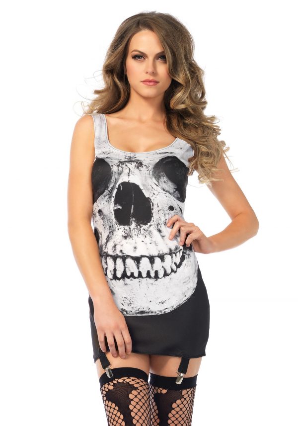 Adult Skull Garter Dress Costume