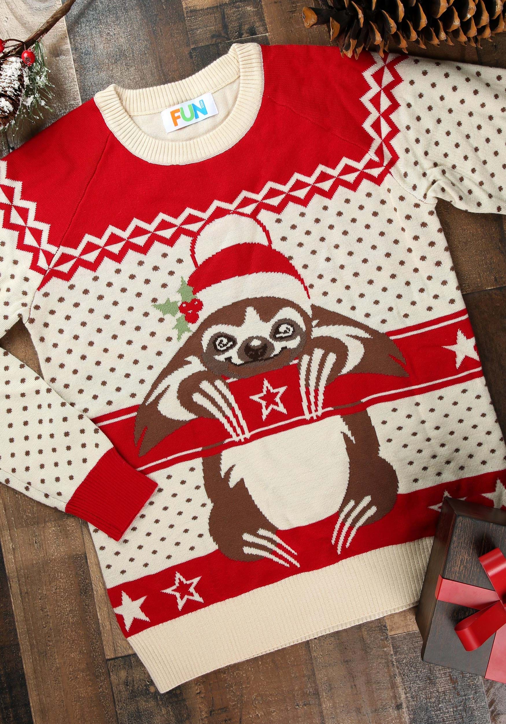 Adult Sloth Ugly Christmas Sweater