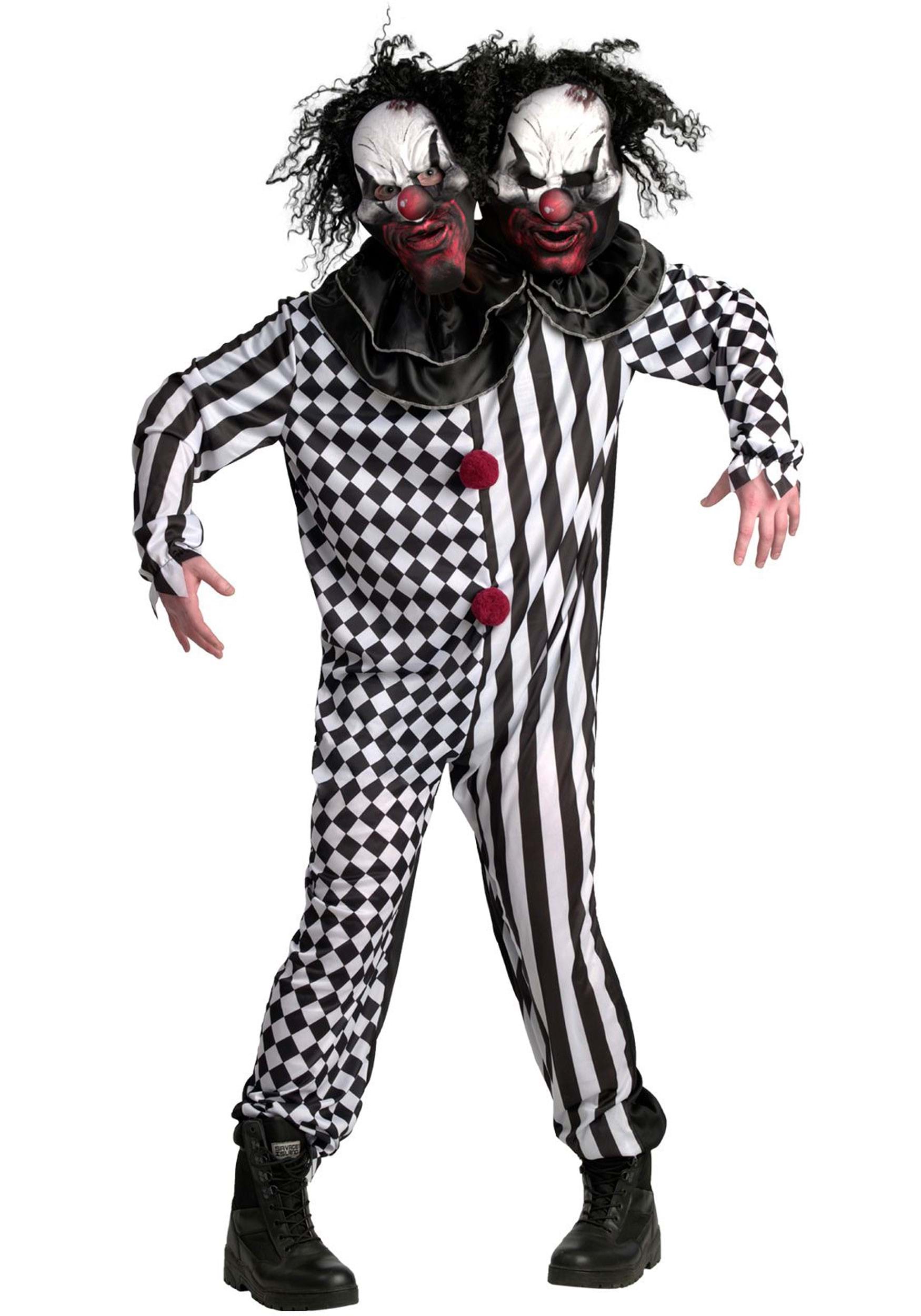 Adult Two-Headed Clown Costume