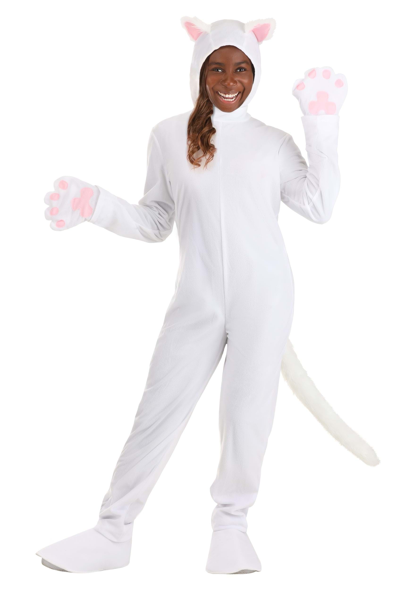 Adult White Cat Costume