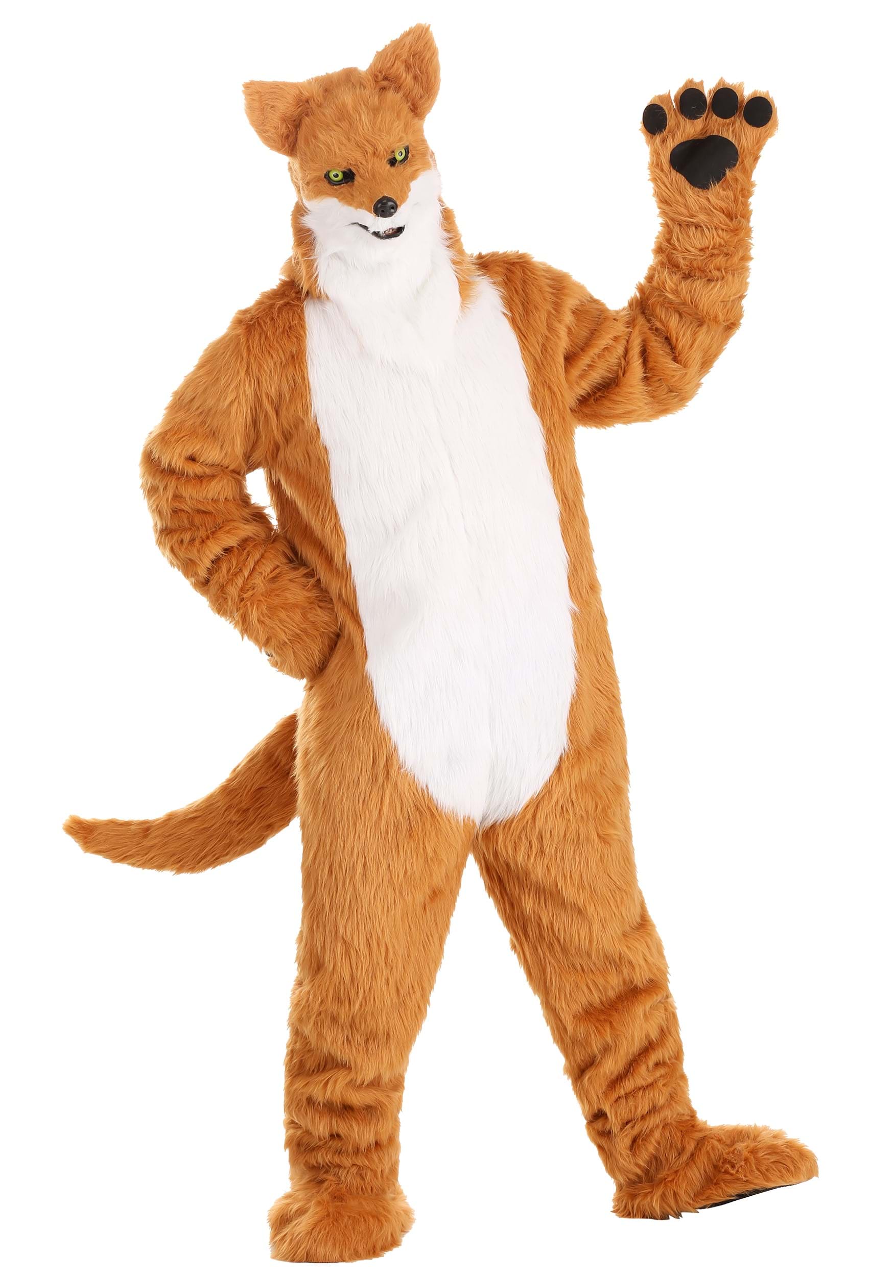 Adult’s Fox Costume With Mouth Mover Mask