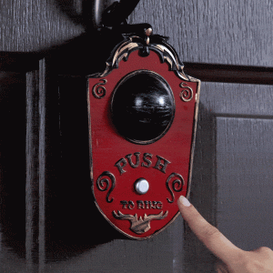 Animated Hanging Doorbell Halloween Decoration