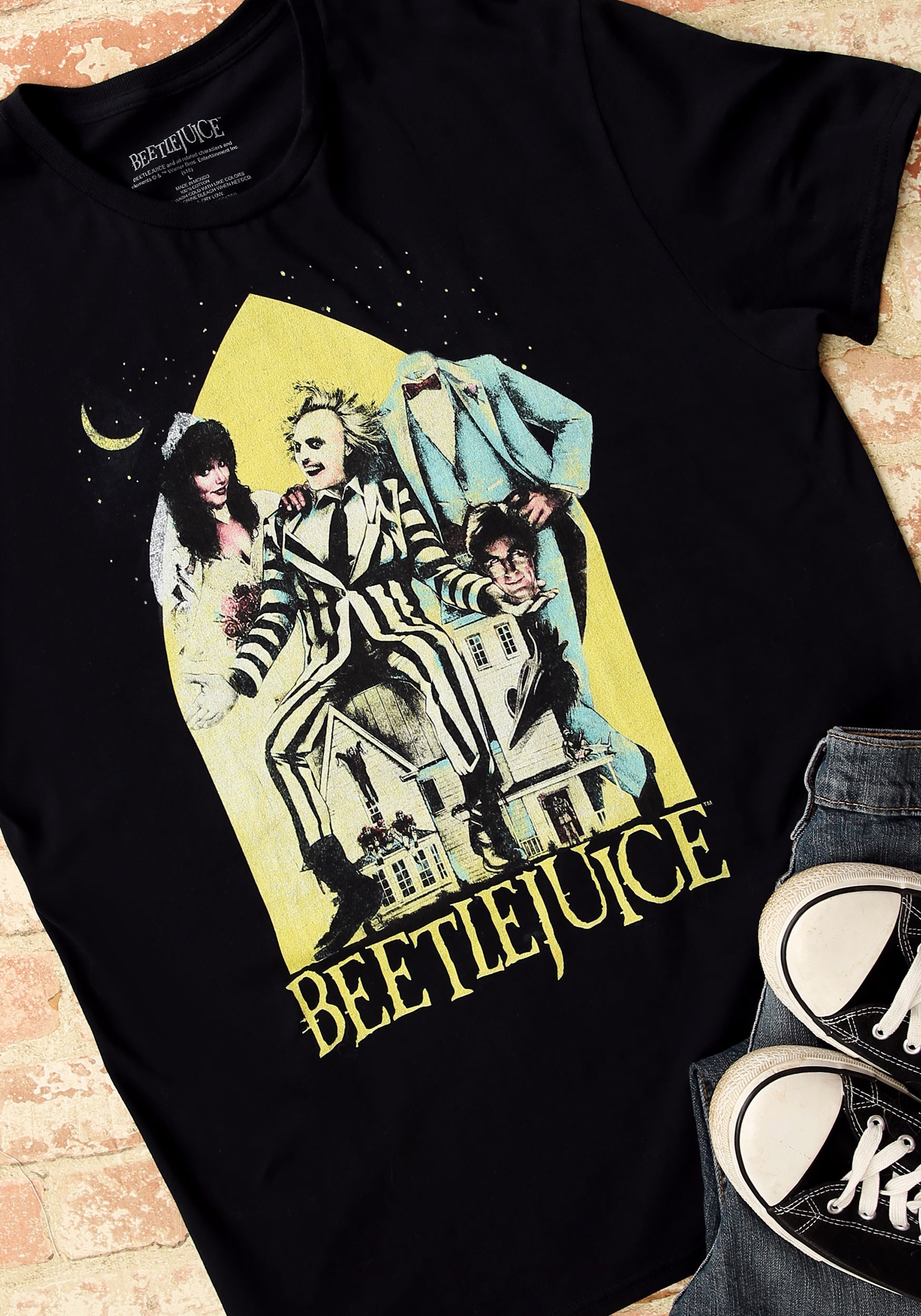 Beetlejuice Adult Black T-Shirt