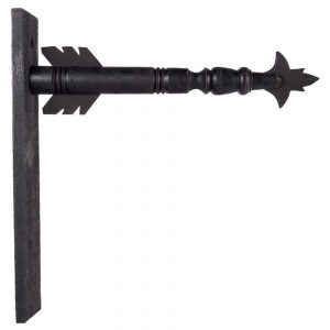 Black 17.5 Inch Wood Arrow Base Holder