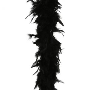 Black 80 Gram Feather Boa for Women