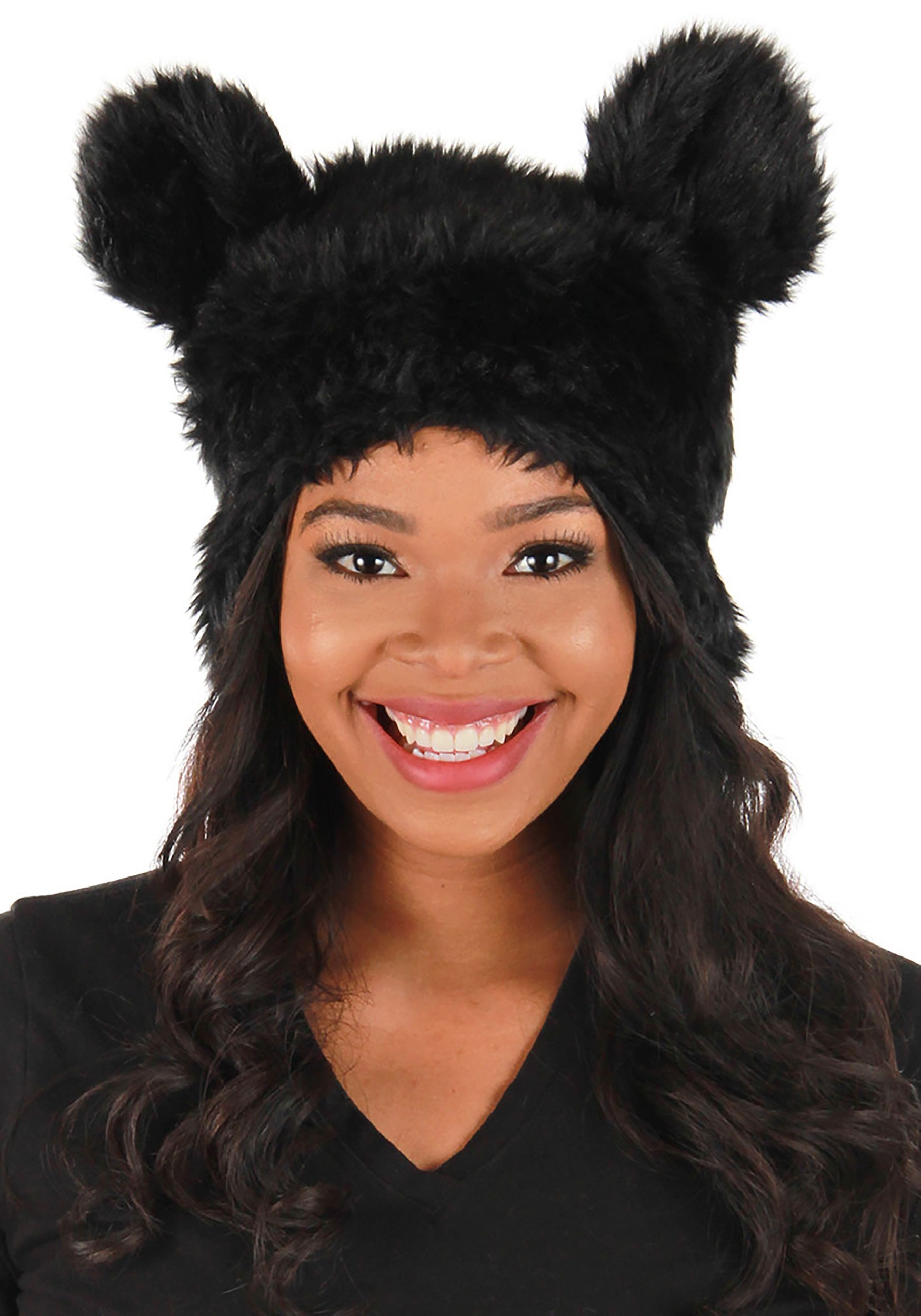 Black Bear Plush Costume Hat