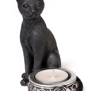 Black Cat Tea Light Holder Decoration