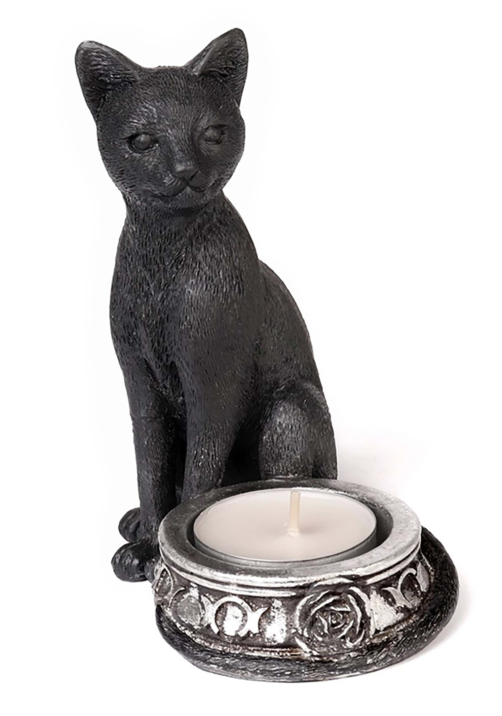 Black Cat Tea Light Holder Decoration