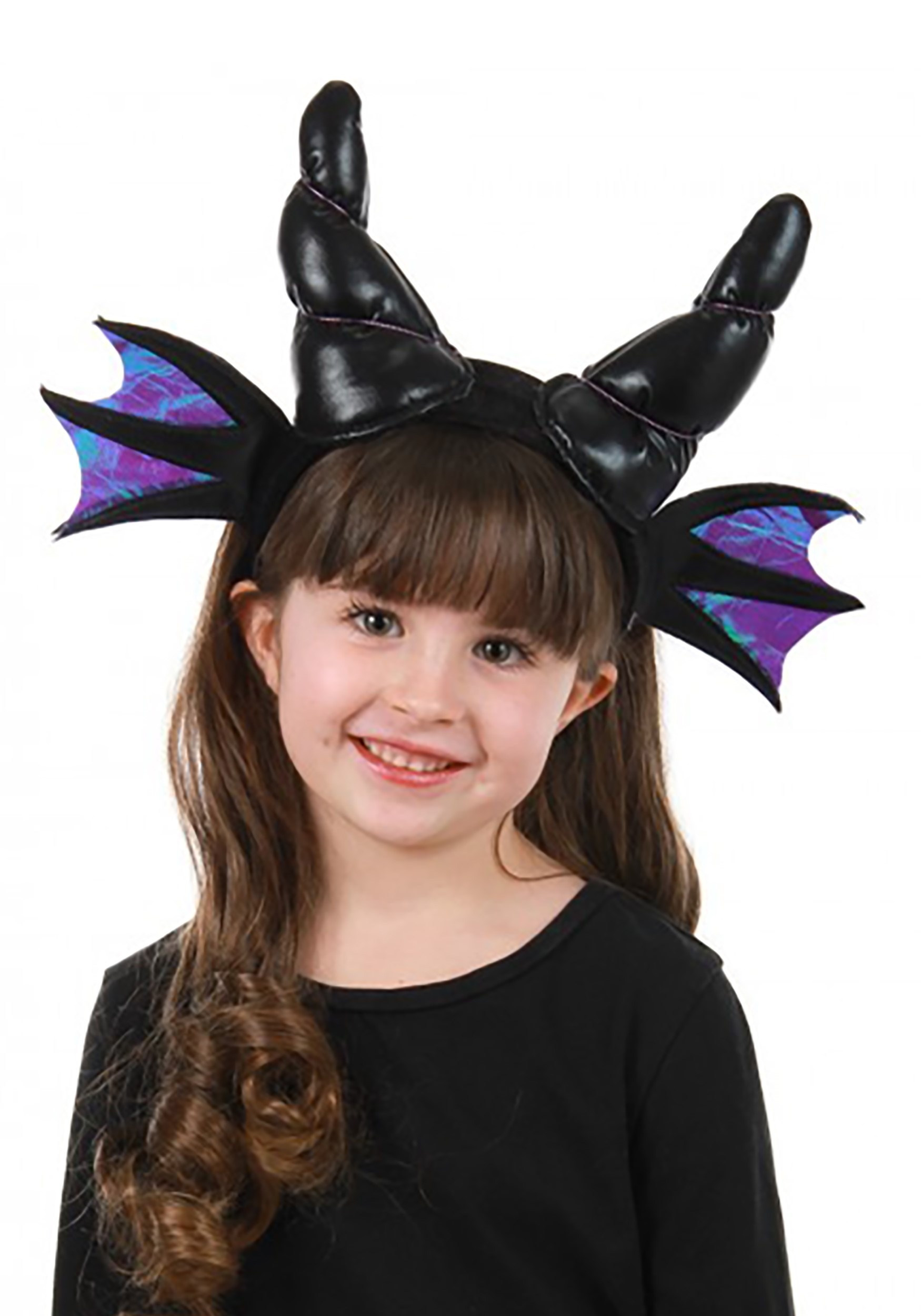 Black Dragon Horns Plush Headband