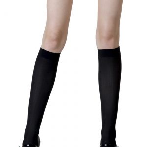 Black Knee High Stockings for Women