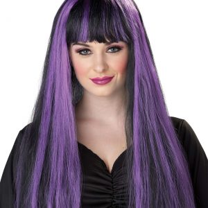 Black and Purple Witch Wig