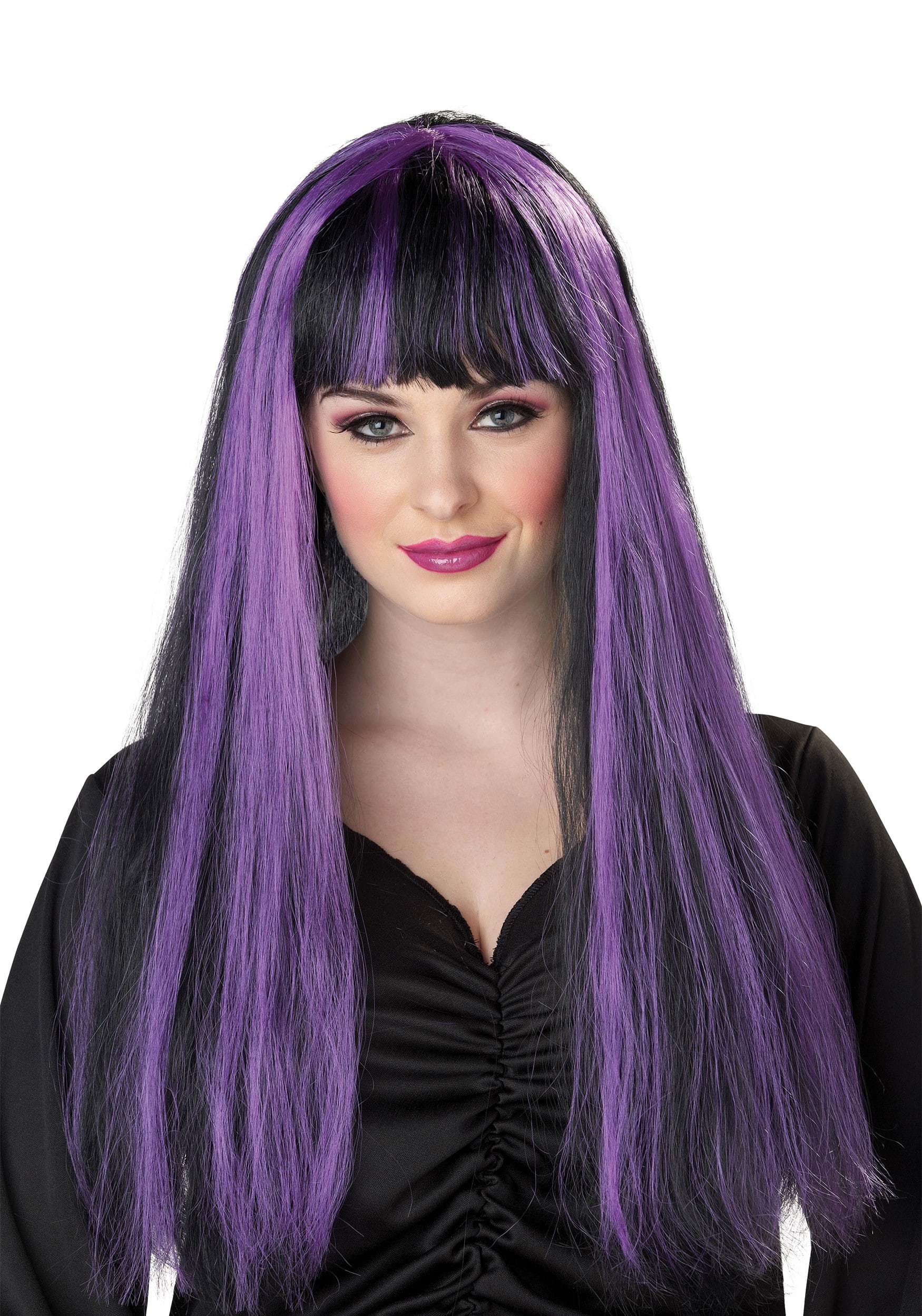 Black and Purple Witch Wig