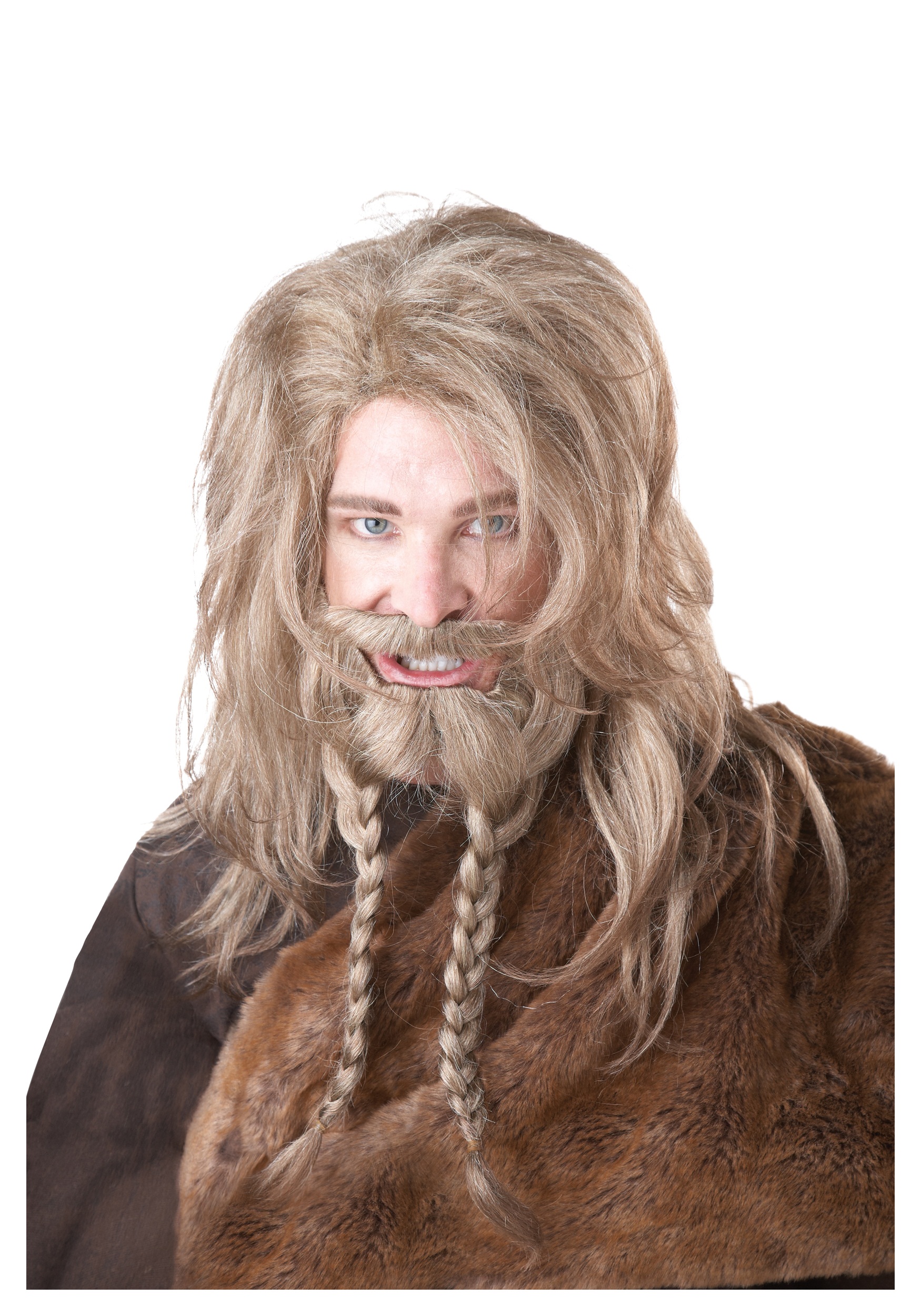 Blonde Viking Wig, Beard and Mustache for Men