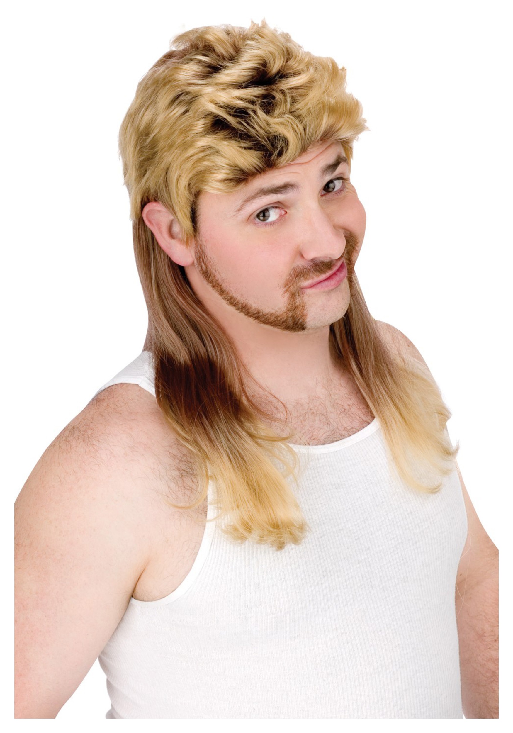 Blonde hillbilly Mullet Wig
