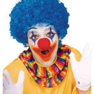 Blue Afro Clown Wig