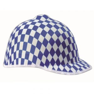 Blue Jockey Checkered Hat