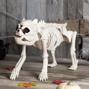 Bones the Hungry Hound Skeleton Dog Halloween Decoration