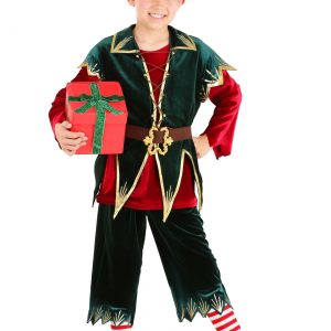 Boys Deluxe Holiday Elf Costume