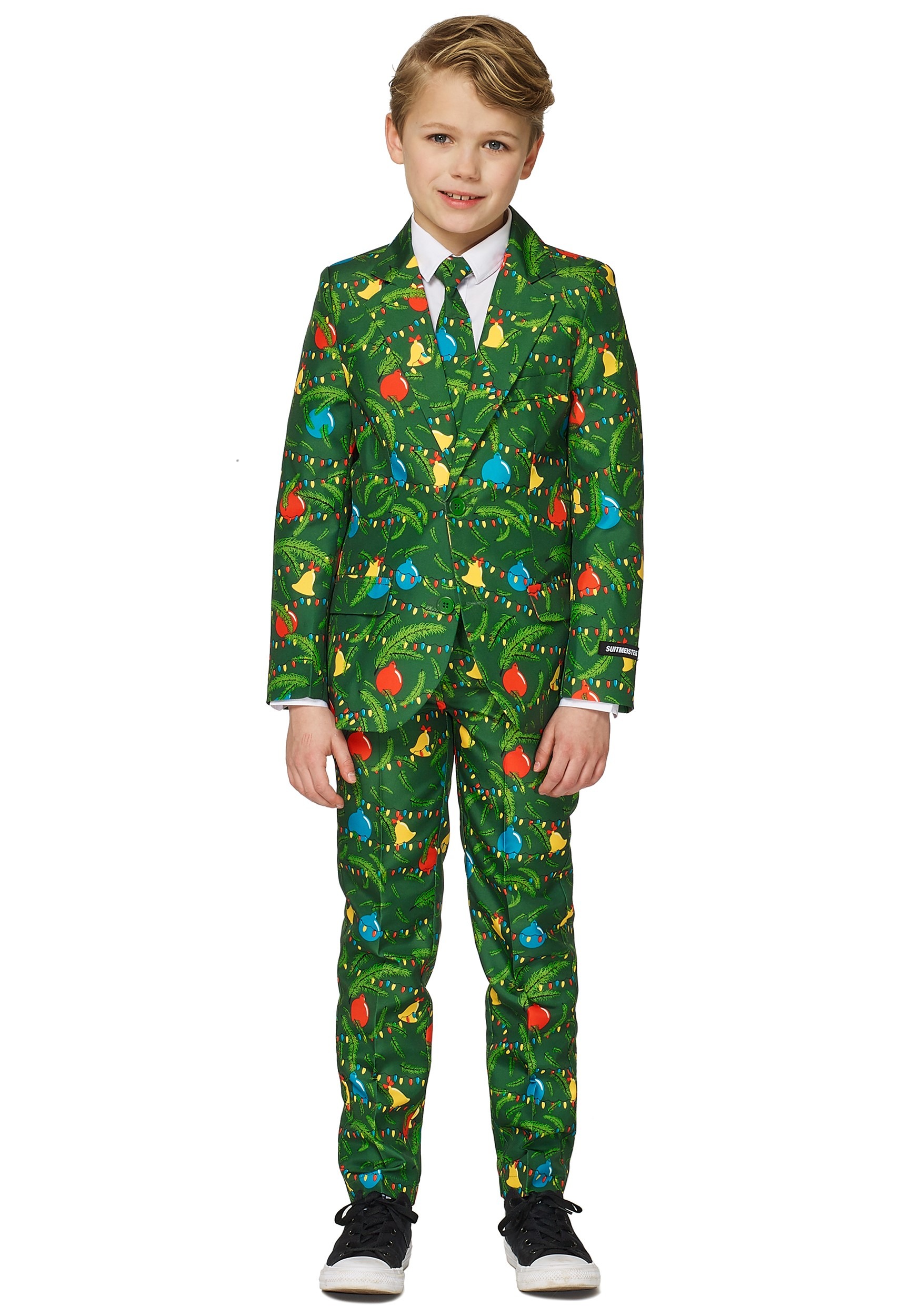 Boy’s Green Christmas Tree Light Up Suit