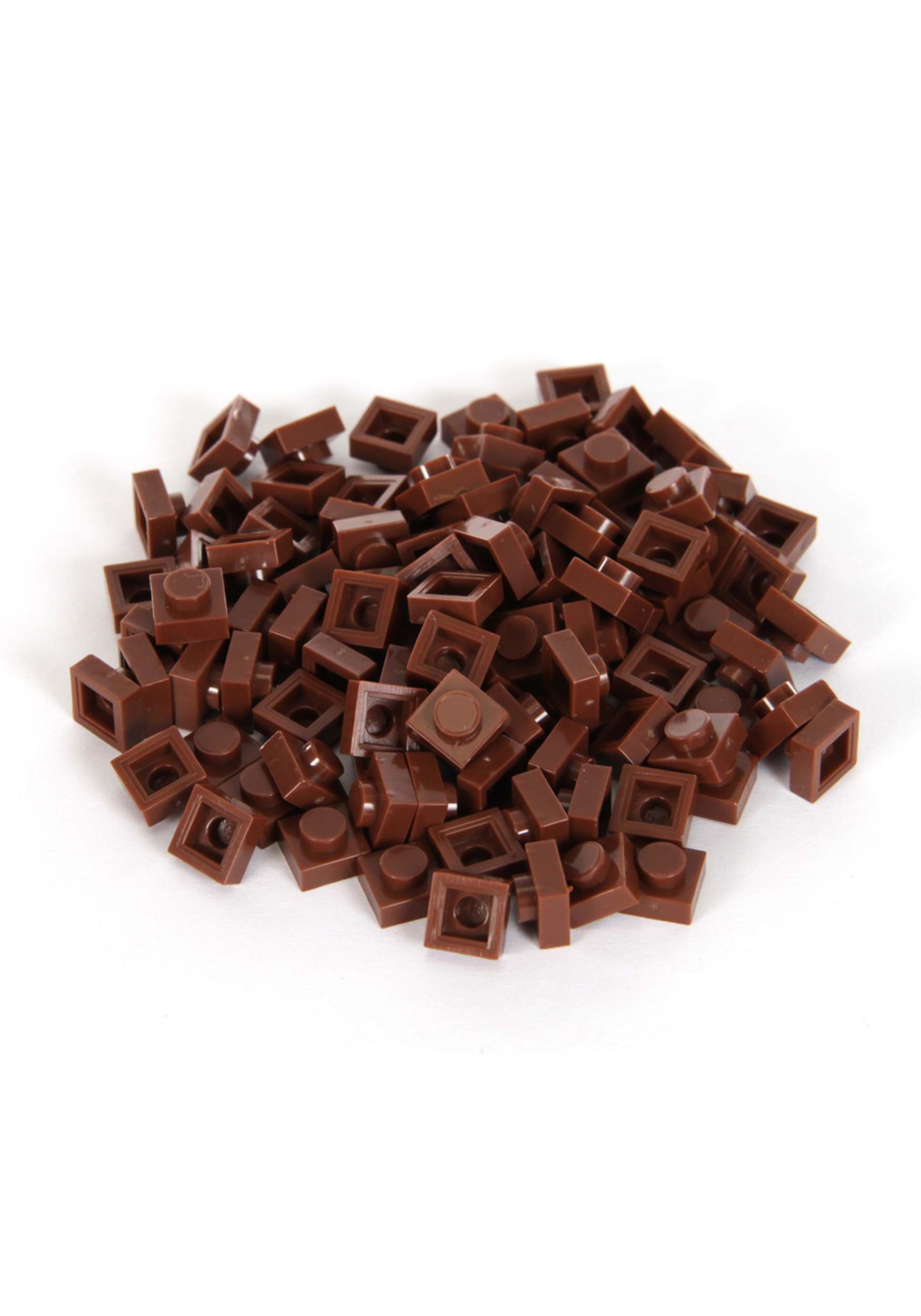 Bricky Blocks 100 Pieces 1×1 Brown