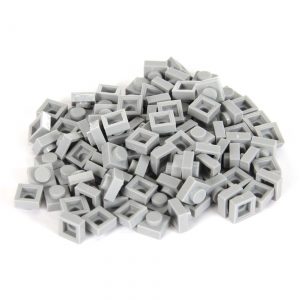 Bricky Blocks 100 Pieces 1x1 Gray