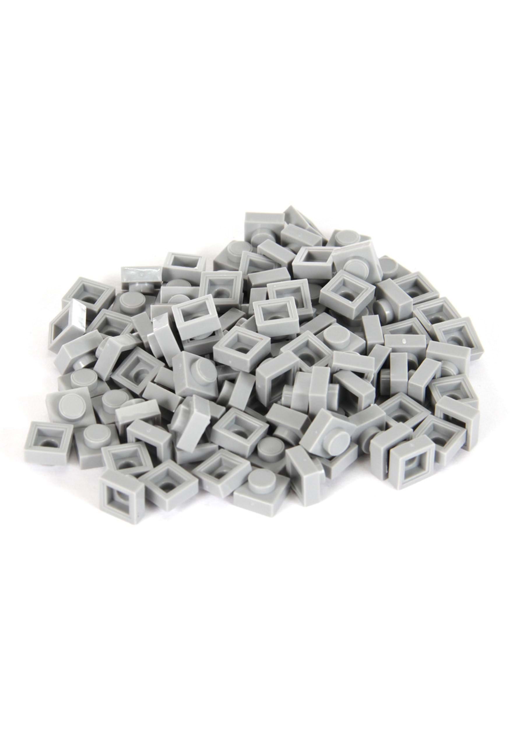 Bricky Blocks 100 Pieces 1×1 Gray