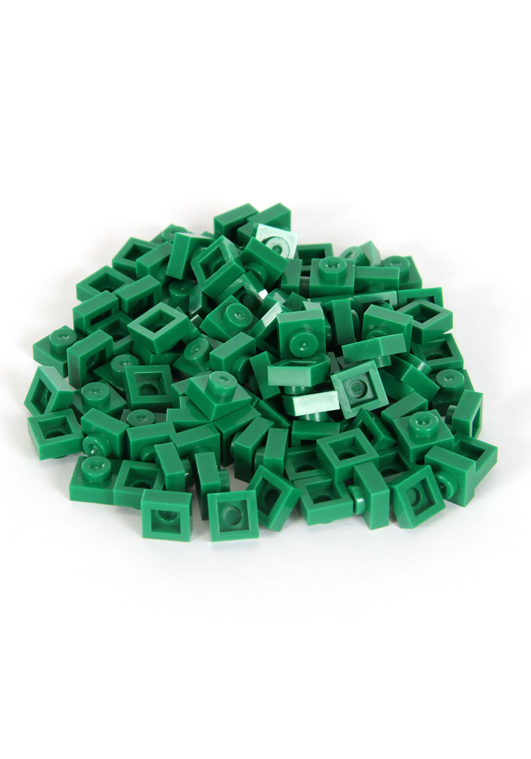 Bricky Blocks 100 Pieces 1×1 Green