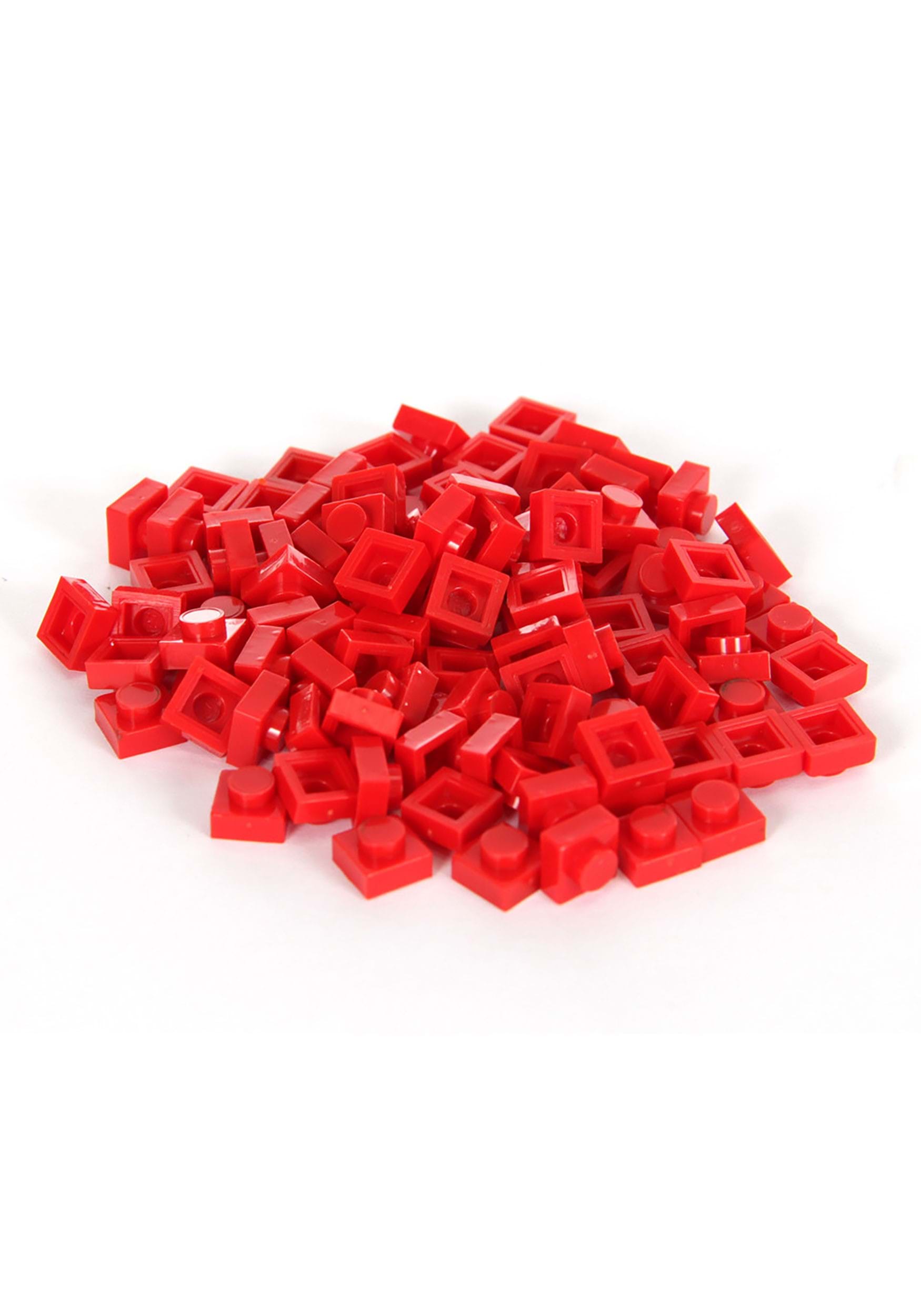 Bricky Blocks 100 Pieces 1×1 Red