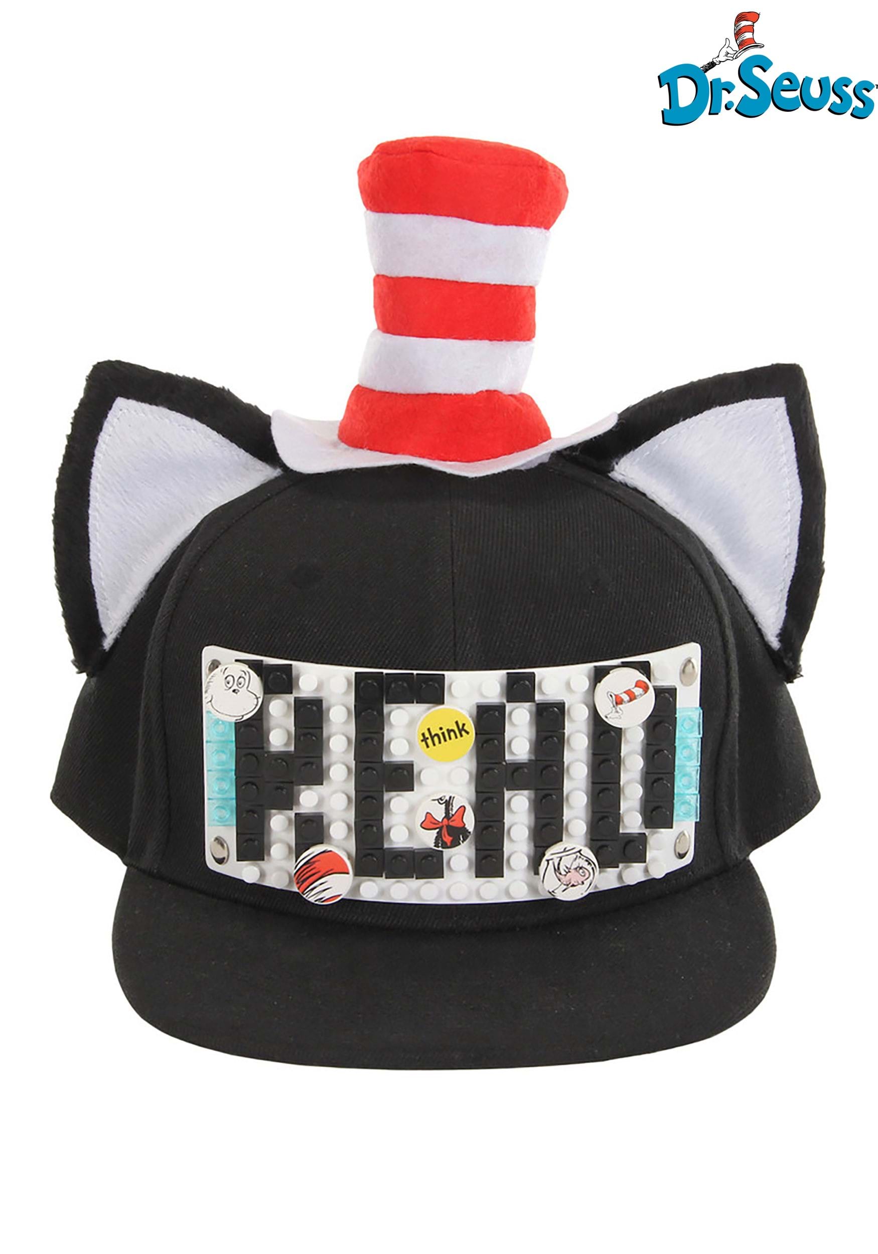 Bricky Blocks Build-On Snapback Hat The Cat in the Hat Kit