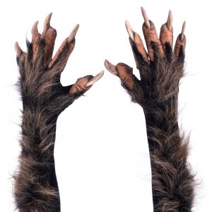 Brown Adult Wolf Gloves
