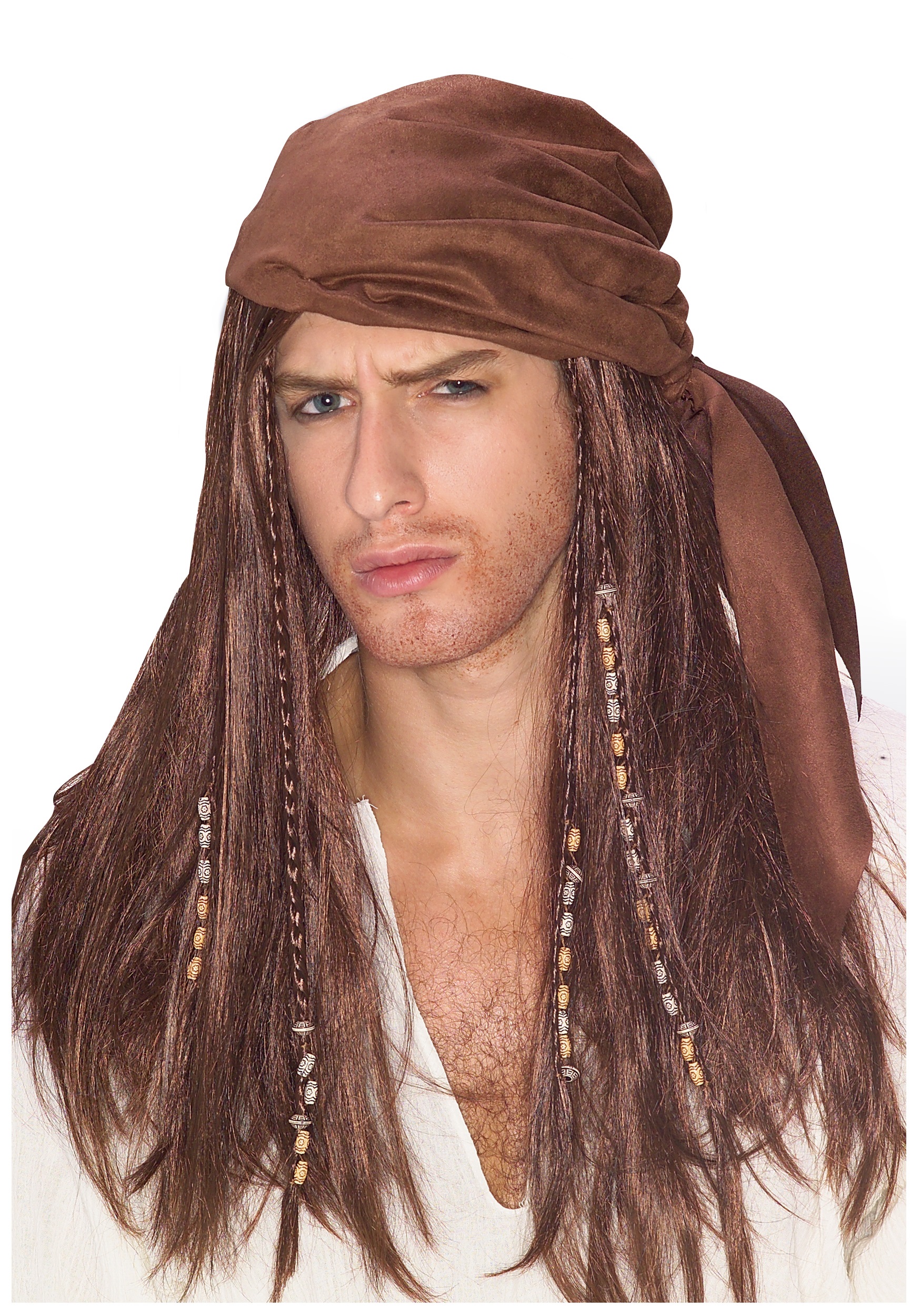 Brown Pirate Wig