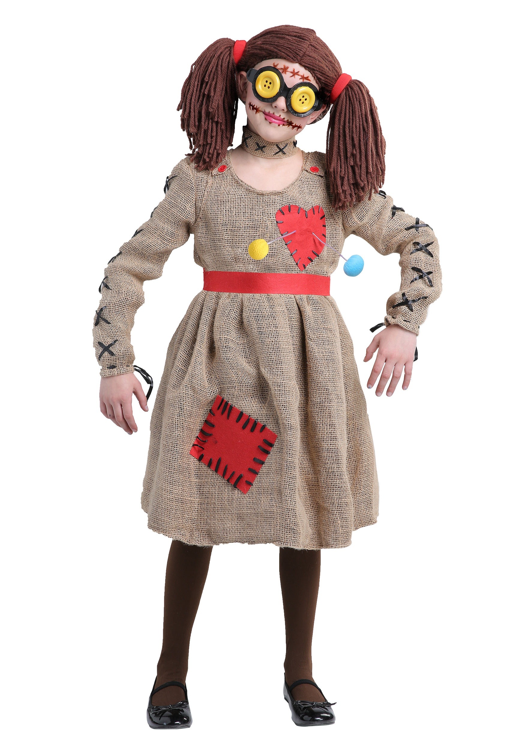 Burlap Voodoo Doll Girls Costume