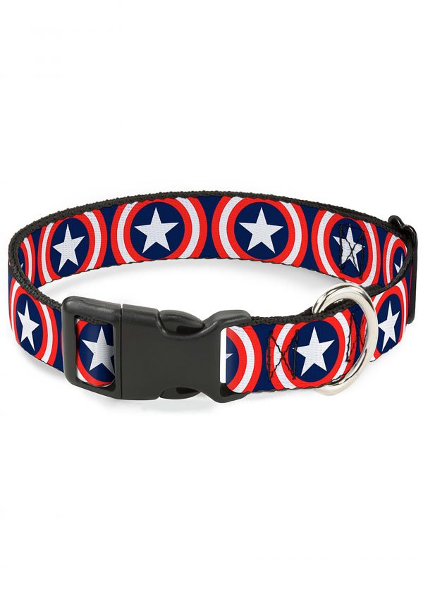 Captain America Shield Plastic Pet Clip Collar