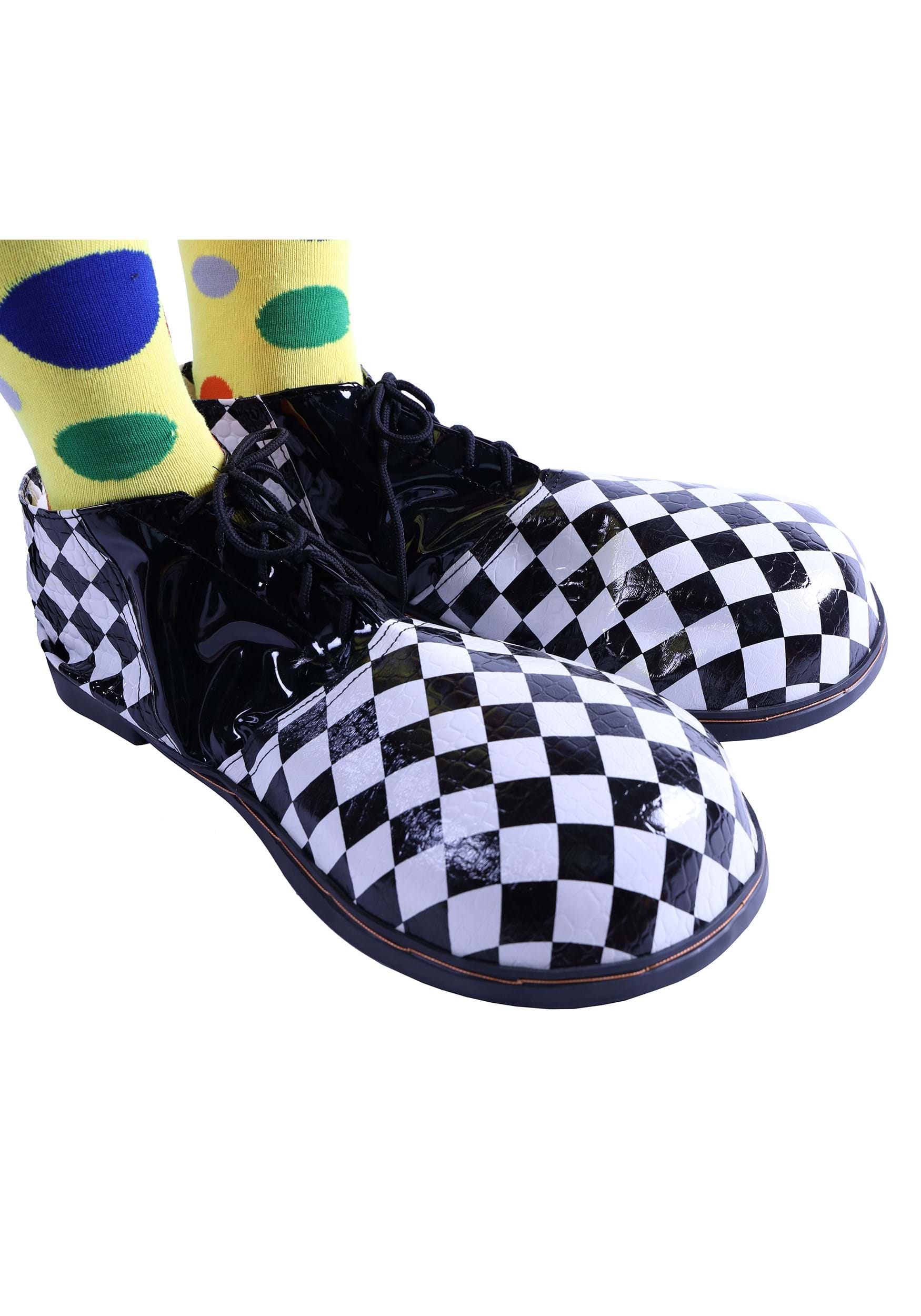 Checkered Jumbo Shoe for a Clown
