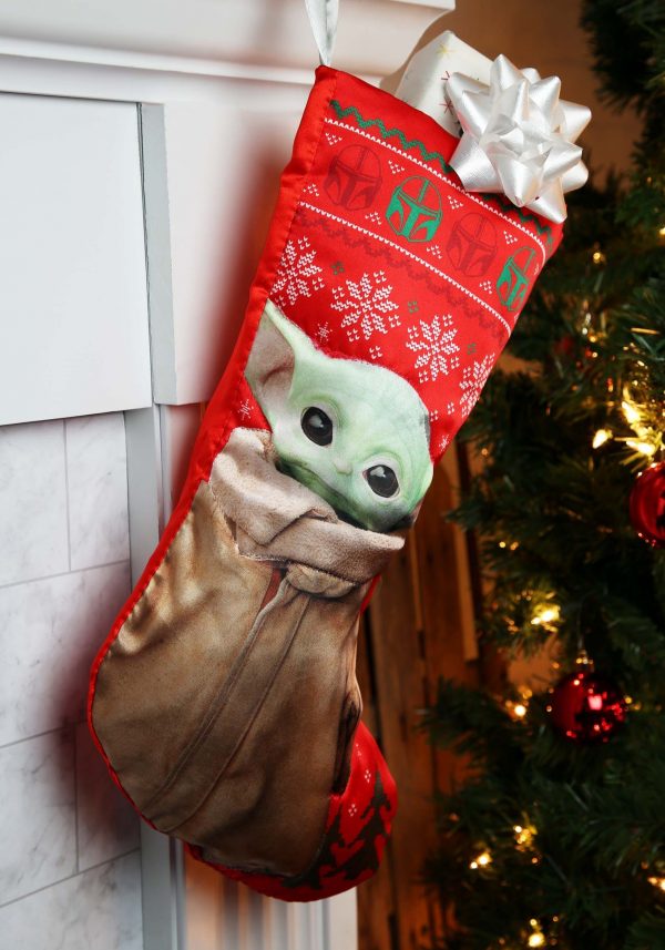 Christmas Star Wars Baby Yoda Stocking