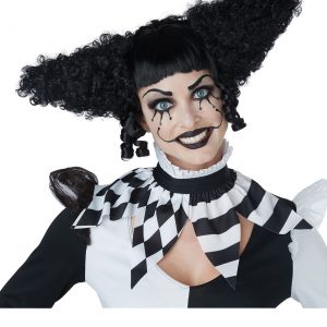 Creepy Black Clown Wig