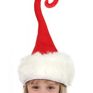 Curly Q Santa Plush Costume Hat