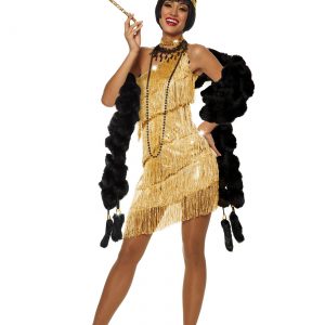 Dazzling Women's Gold Flapper Costume