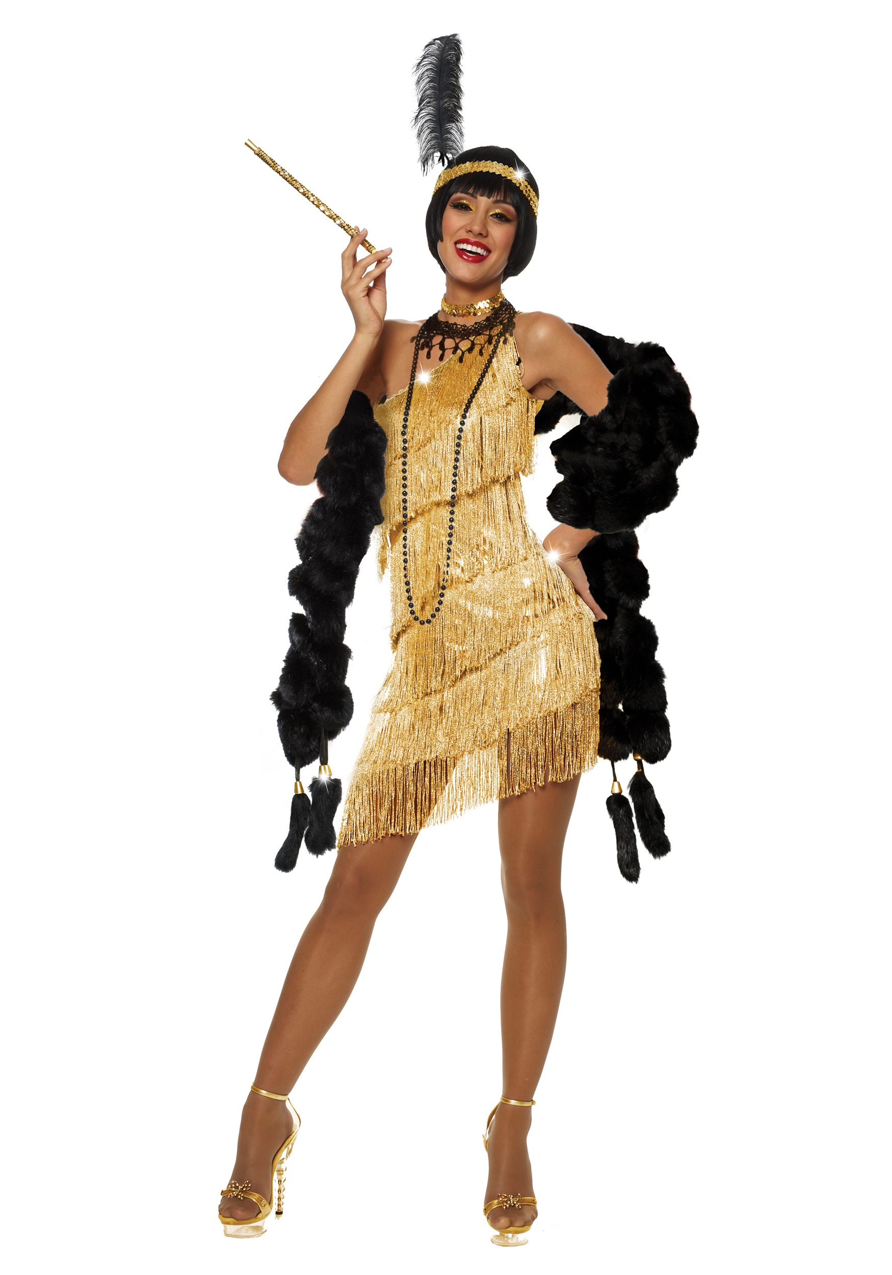 Dazzling Women’s Gold Flapper Costume