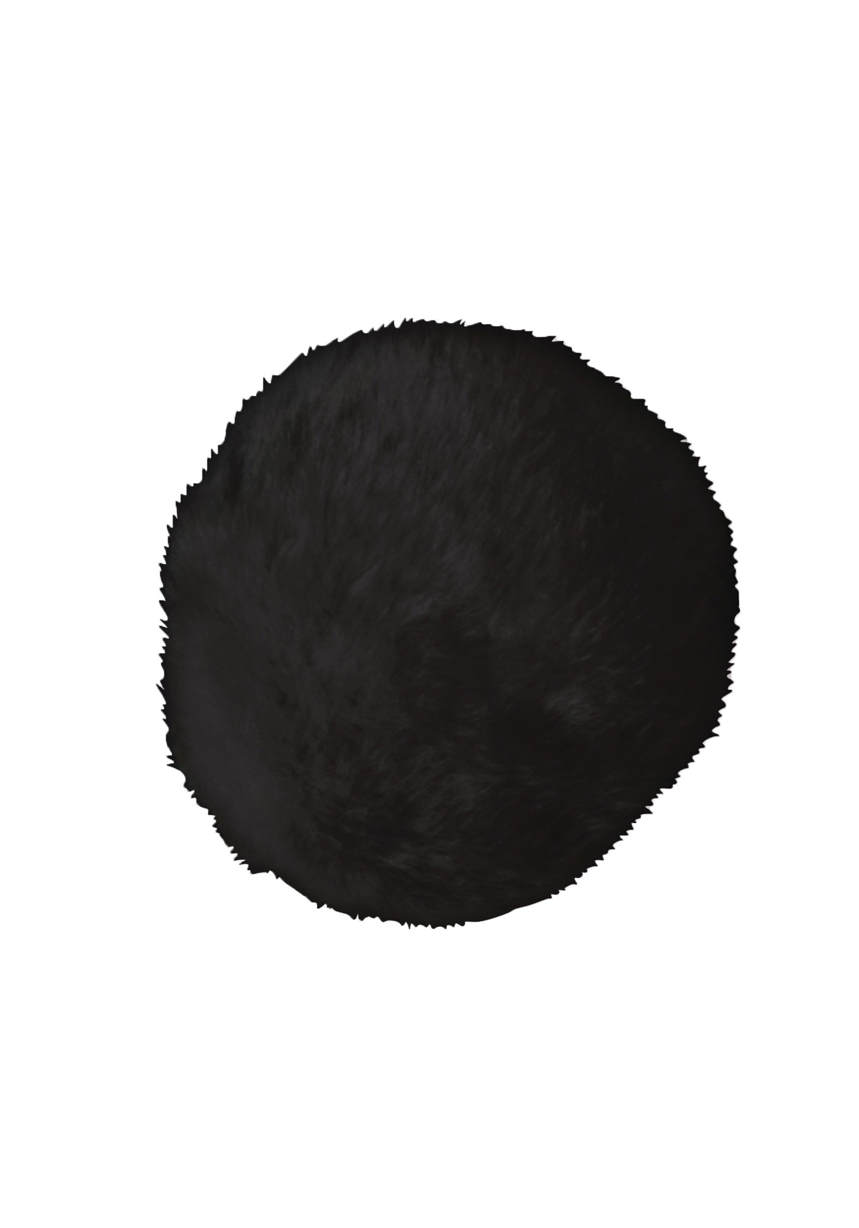 Deluxe Black Faux Fur Bunny Tail Accessory