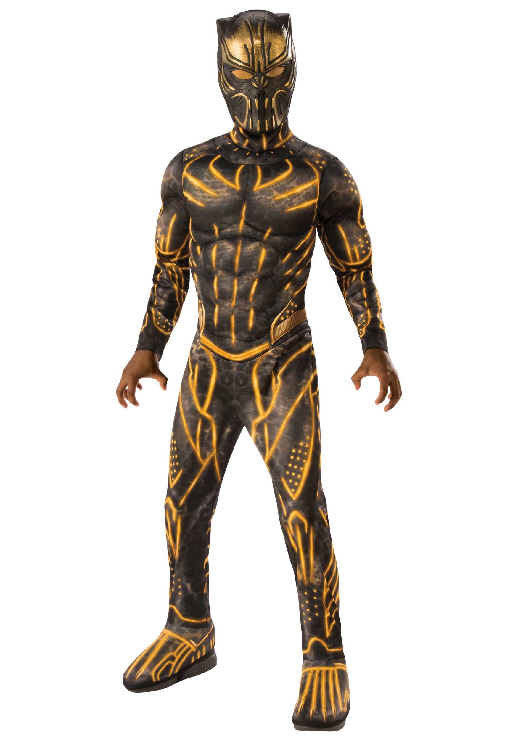 Deluxe Black Panther Killmonger Kids Battle Suit Costume
