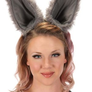 Deluxe Gray Wolf Ears Headband