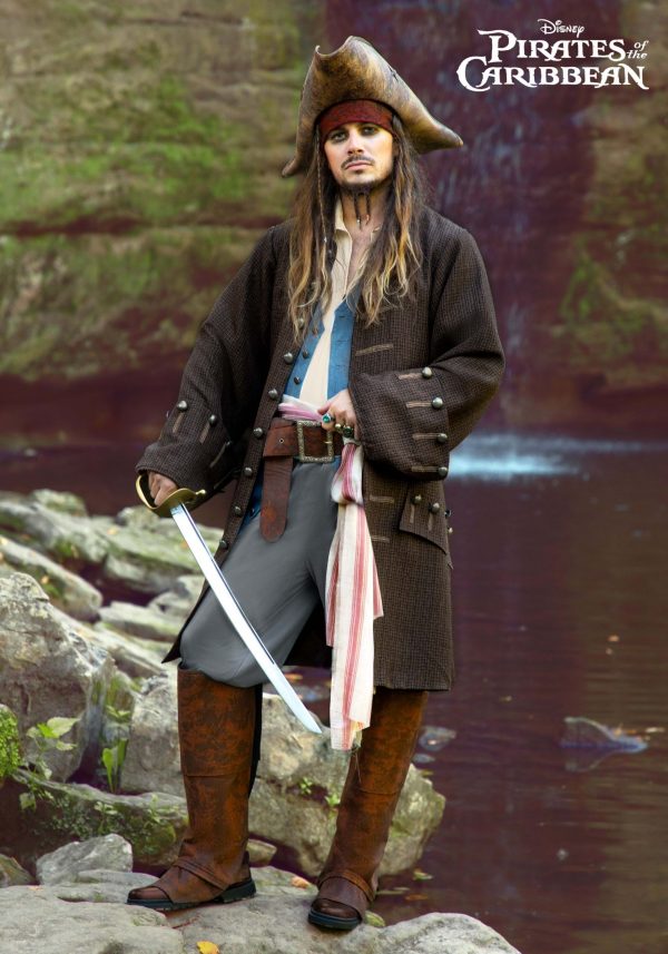 Deluxe Jack Sparrow Pirate Costume for Men