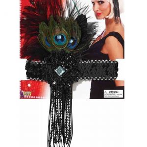 Deluxe Peacock Flapper Headband