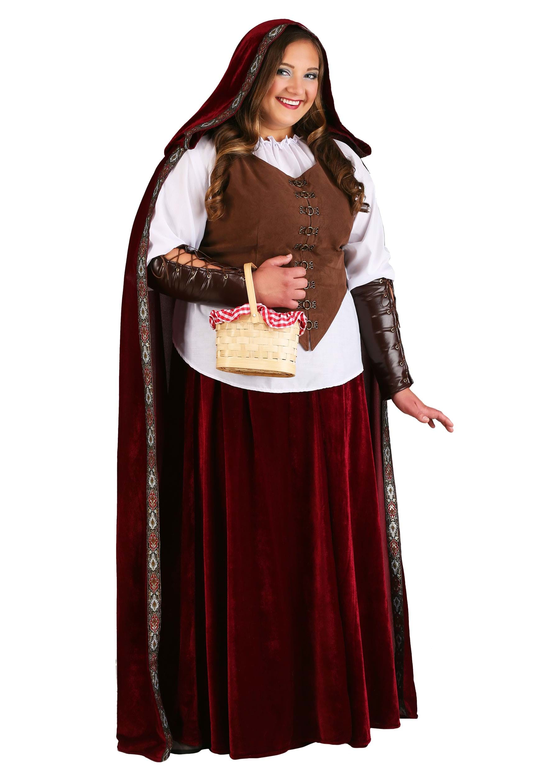 Deluxe Red Riding Hood Plus Size Costume for Women